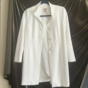 Classy Long White Chicos Coat Size 00P